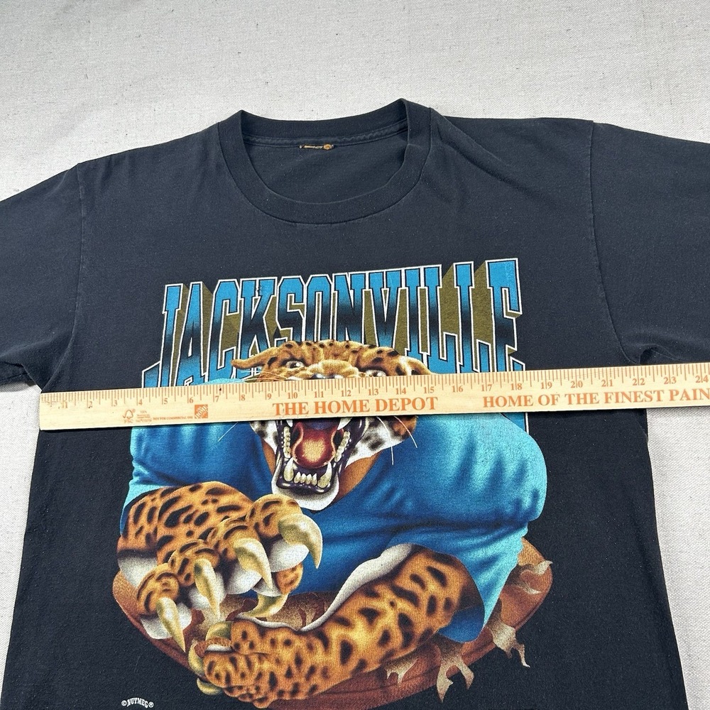 Vintage Nutmeg Jaguars Shirt Mens XL NFL Football 90s Double Sided Graphic Rare - Picture 7 of 9